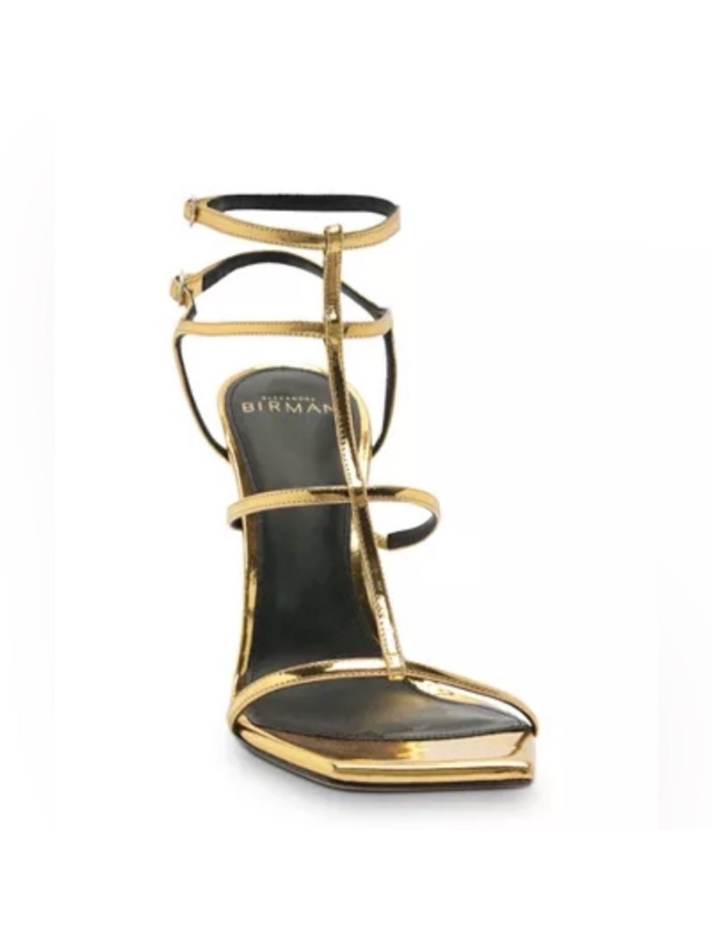 Alexandre Birman Metallic Gold Strappy High Heel Sandals - Picture 4 of 16